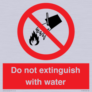 Do not extinguish with water